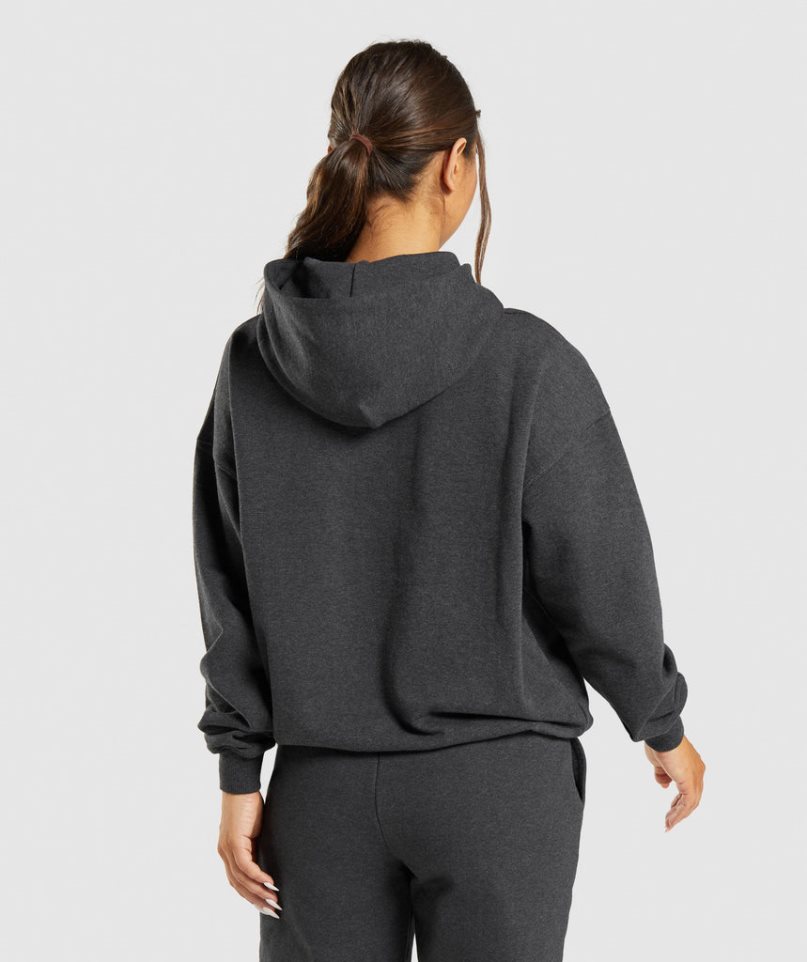 Bluzy Z Kapturem Gymshark Rest Day Sweats Damskie Czarne | PL 438JNL